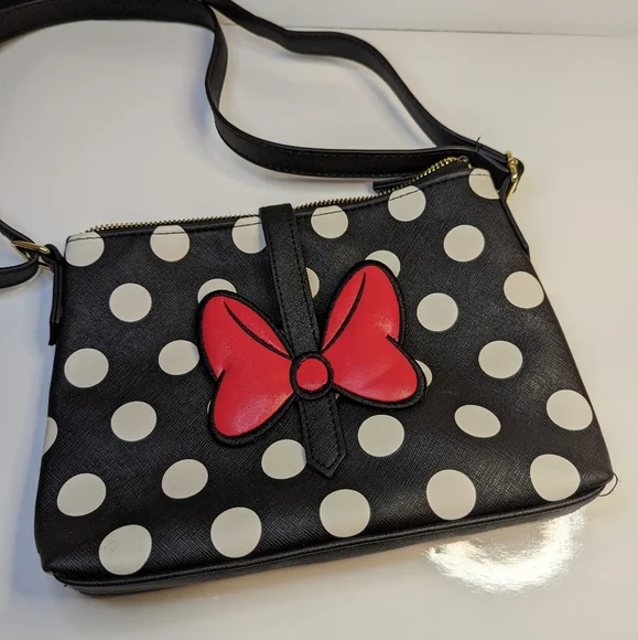 Disney Bags Authentic Disney Parks Minnie Mouse Purse With Bow Tie And Polka Dots Poshmark